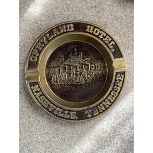 Opryland Hotel Brass Ashtray Nashville Tennessee Metal Gold Tone Grand Ole Opry